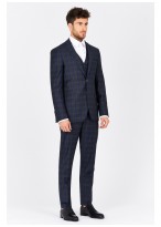 Costume slim fit Emmanuelle Khanh-Gris & bleu - 48839/106