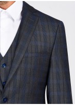 Costume slim fit Emmanuelle Khanh-Gris & bleu - 48839/106