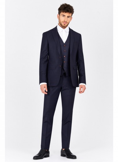 Costume slim fit Emmanuelle Khanh _ Bleu marine - 50043/505