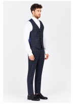 Gilet slim fit Emmanuelle Khanh _ Gris & bleu - 48839/106