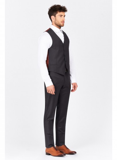 Gilet slim fit Emmanuelle Khanh _ Gris - 50063/107