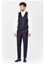 Gilet slim fit Emmanuelle Khanh _ Bleu - 50094/407