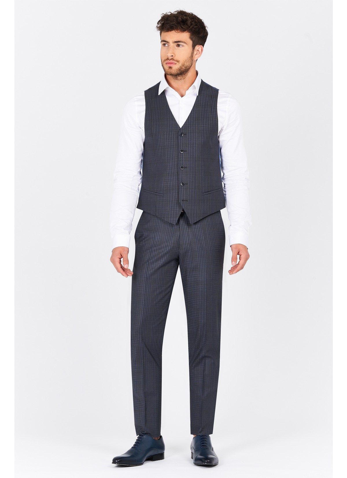Gilet slim fit Emmanuelle Khanh _ Gris - 50397/101