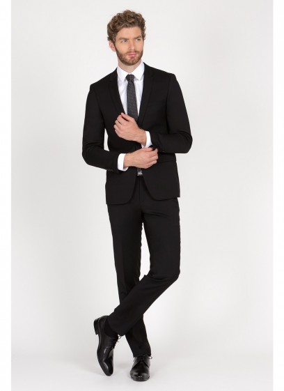 Costume slim fit Costume regular fit Lanificio F.LLI Cerruti DAL 1881-Noir - 8220/1/1