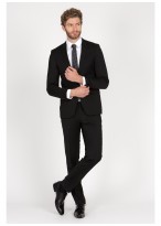 Costume slim fit Costume regular fit Lanificio F.LLI Cerruti DAL 1881-Noir - 8220/1/1