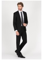 Costume slim fit Costume regular fit Lanificio F.LLI Cerruti DAL 1881-Noir - 8220/1/1