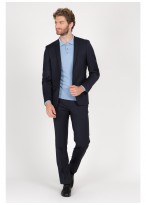 Costume slim fit Costume regular fit Lanificio F.LLI Cerruti DAL 1881-Bleu marine - 8220/1/8884