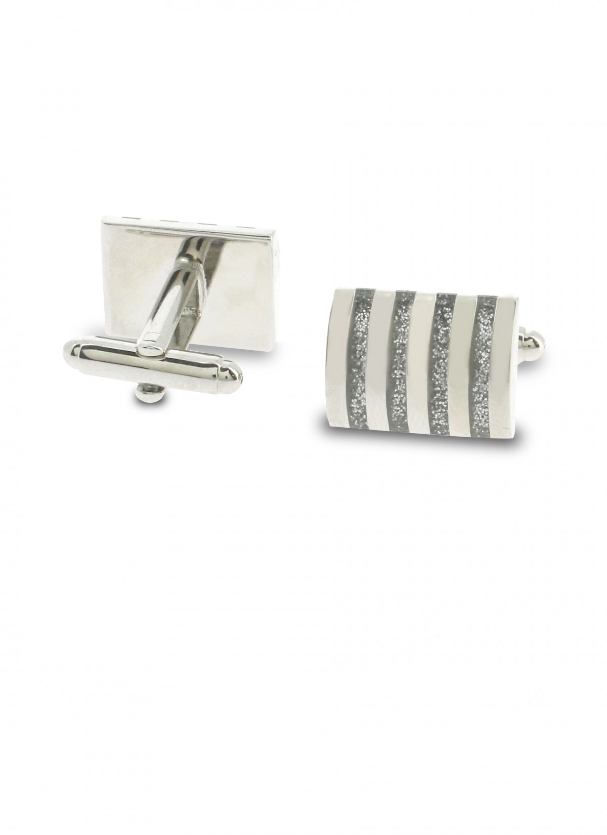 Boutons de manchettes rectangulaire avec strass Emmanuelle Khanh