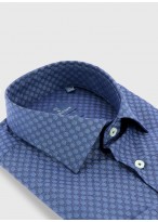 Chemise regular fit en coton Emmanuelle Khanh _ 84 - Bleu denim