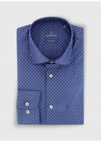 Chemise regular fit en coton Emmanuelle Khanh _ 84 - Bleu denim