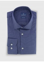 Chemise regular fit en coton Emmanuelle Khanh _ 88 - Bleu marine