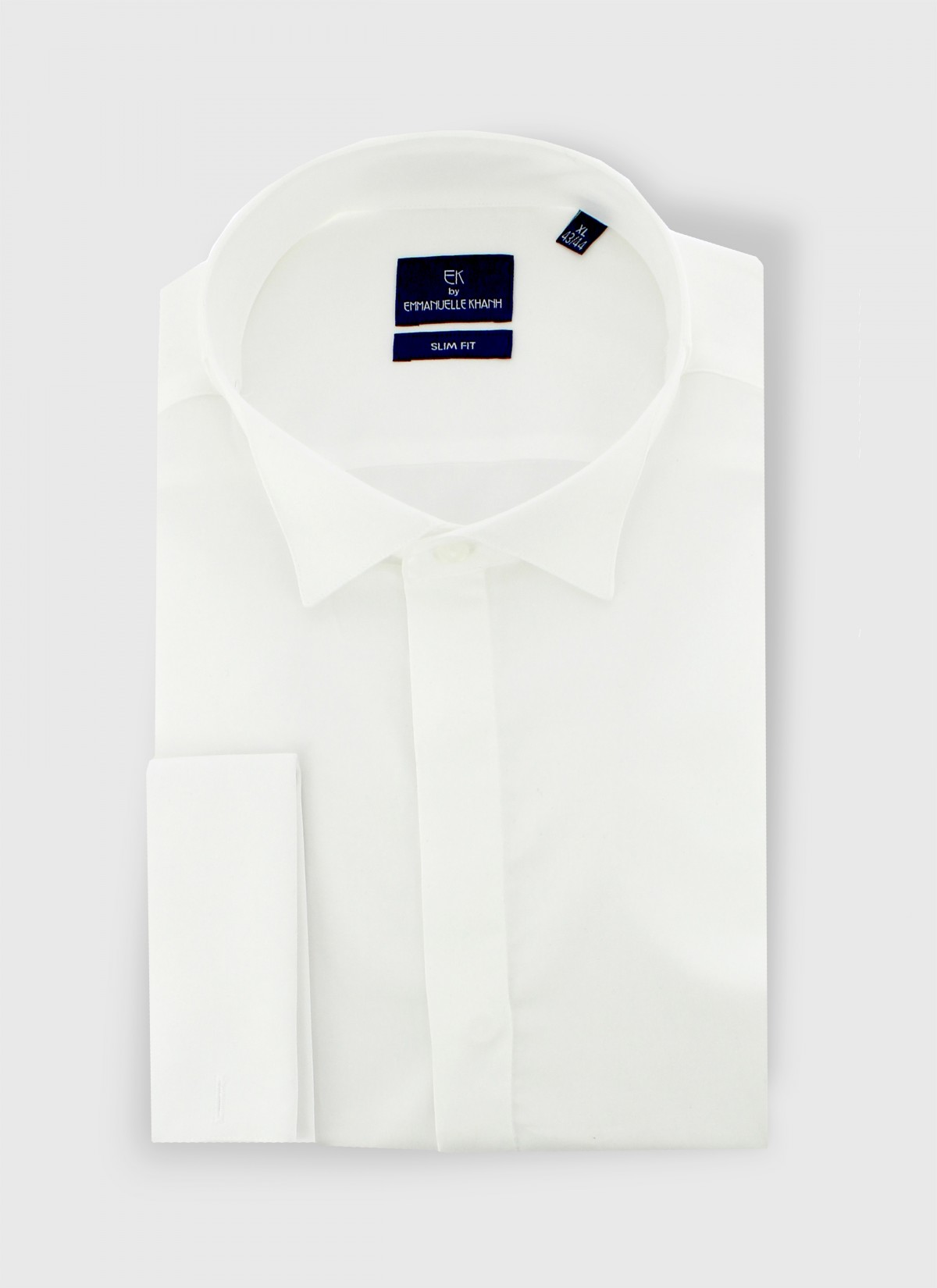 Chemise slim col cassé Emmanuelle Khanh 10 - Blanc