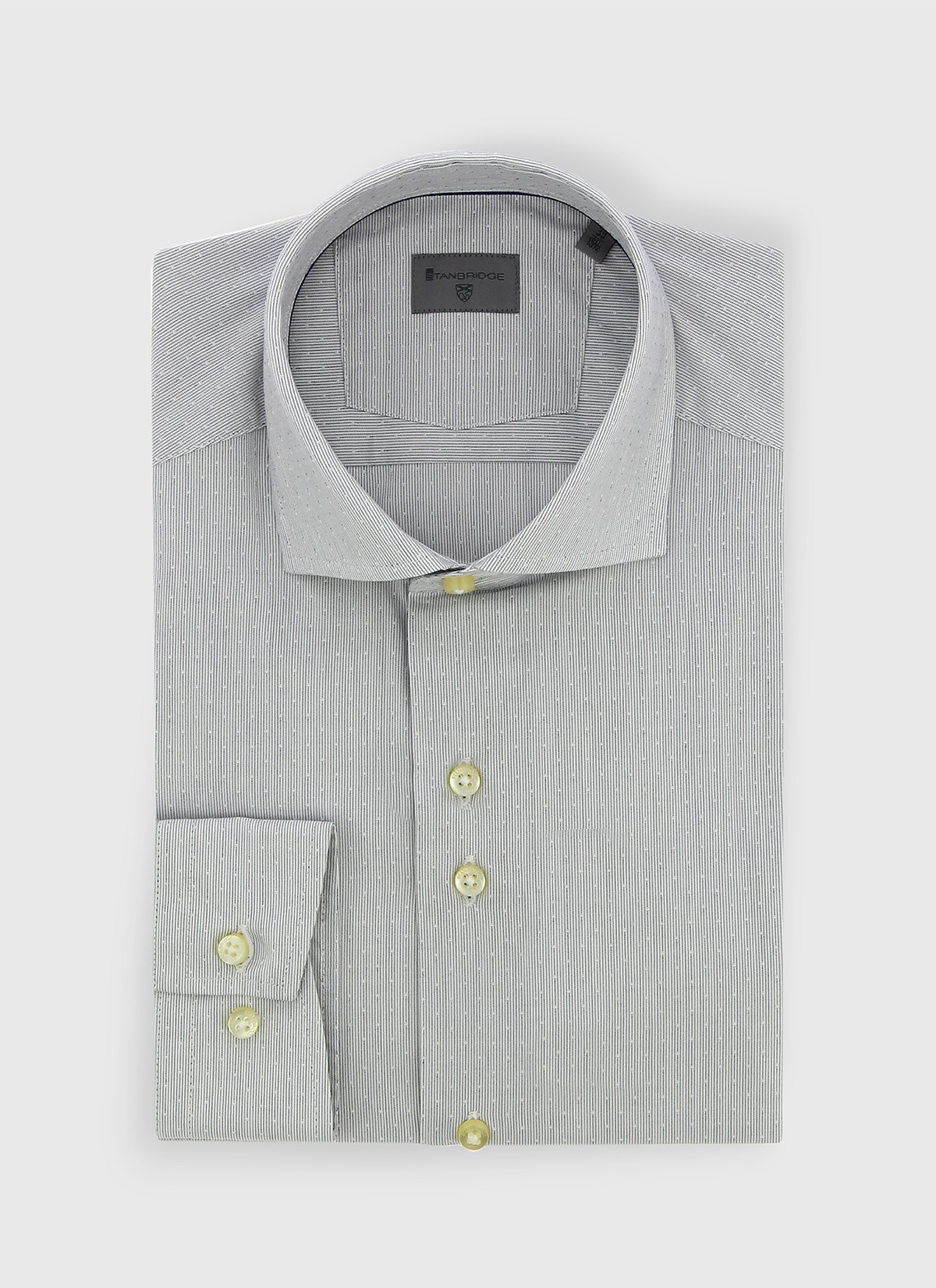 Chemise slim col italien Stanbridge _ 21 - Gris perle