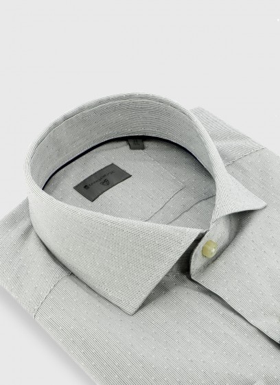 Chemise slim col italien Stanbridge _ 21 - Gris perle
