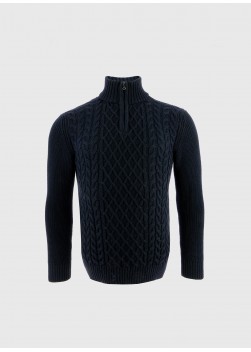 Pull col zippé en laine mélangée Stanbridge