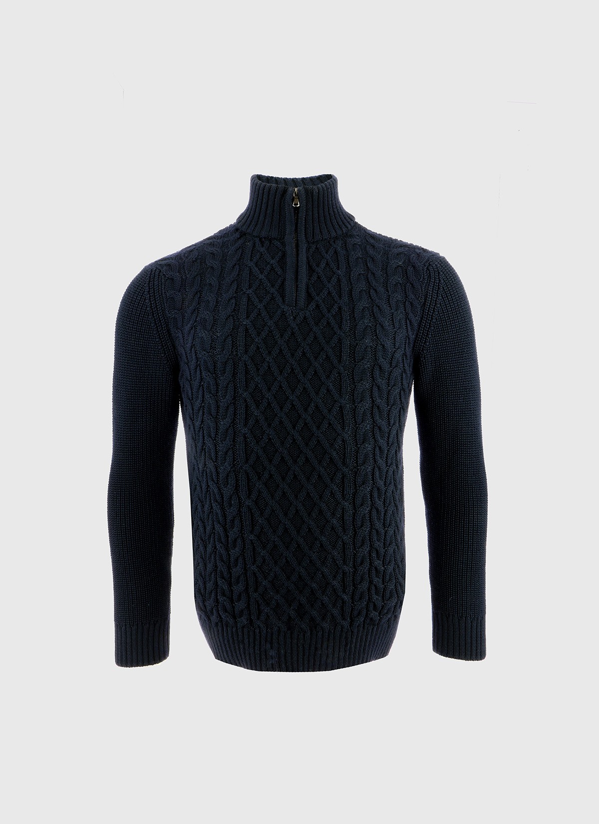 Pull col zippé en laine mélangée Stanbridge