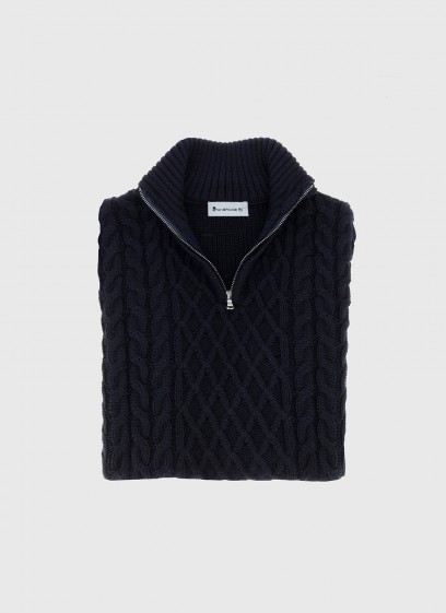 Pull col zippé en laine mélangée Stanbridge