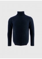 Pull col roulé en laine Emmanuelle Khanh _ 88 - Bleu marine