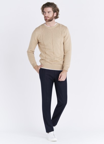Pull torsadé en laine mélangée Emmanuelle Khanh