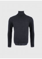 Pull fin col roulé en laine mérinos Emmanuelle Khanh  _ 24 - Gris anthracite