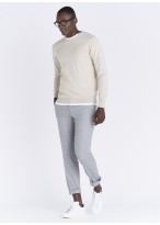 Pull col rond en laine vierge Emmnauelle Khanh _ 31 - Beige clair