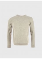 Pull col rond en laine vierge Emmnauelle Khanh _ 31 - Beige clair