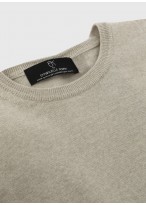 Pull col rond en laine vierge Emmnauelle Khanh _ 31 - Beige clair