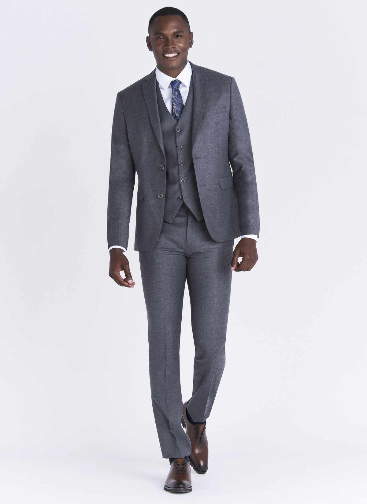 Costume en Flanelle Emmanuelle Khanh _ 22 - Gris moyen