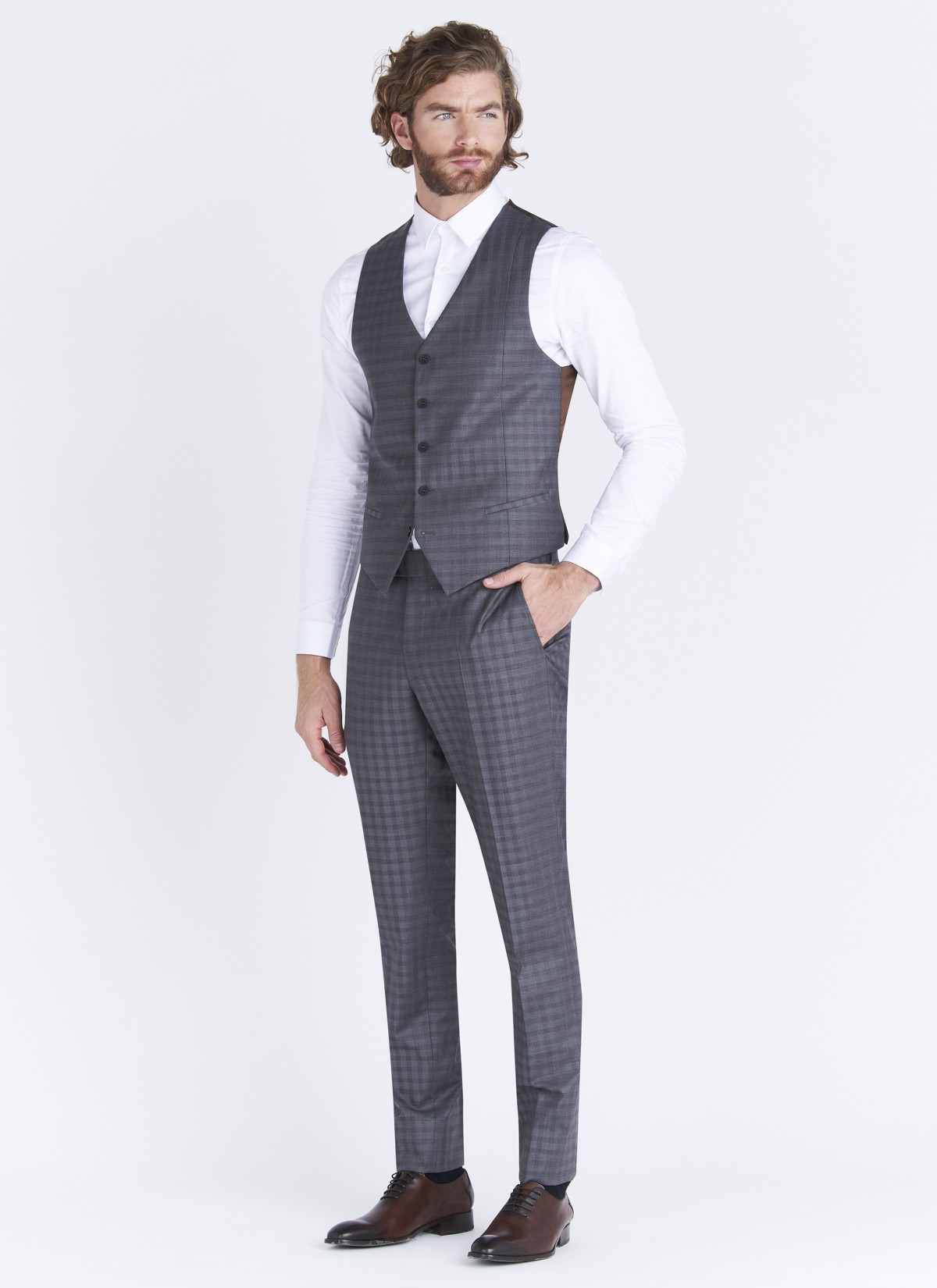 Gilet Slim fit Emmanuelle Khanh _ 23 - Gris foncé