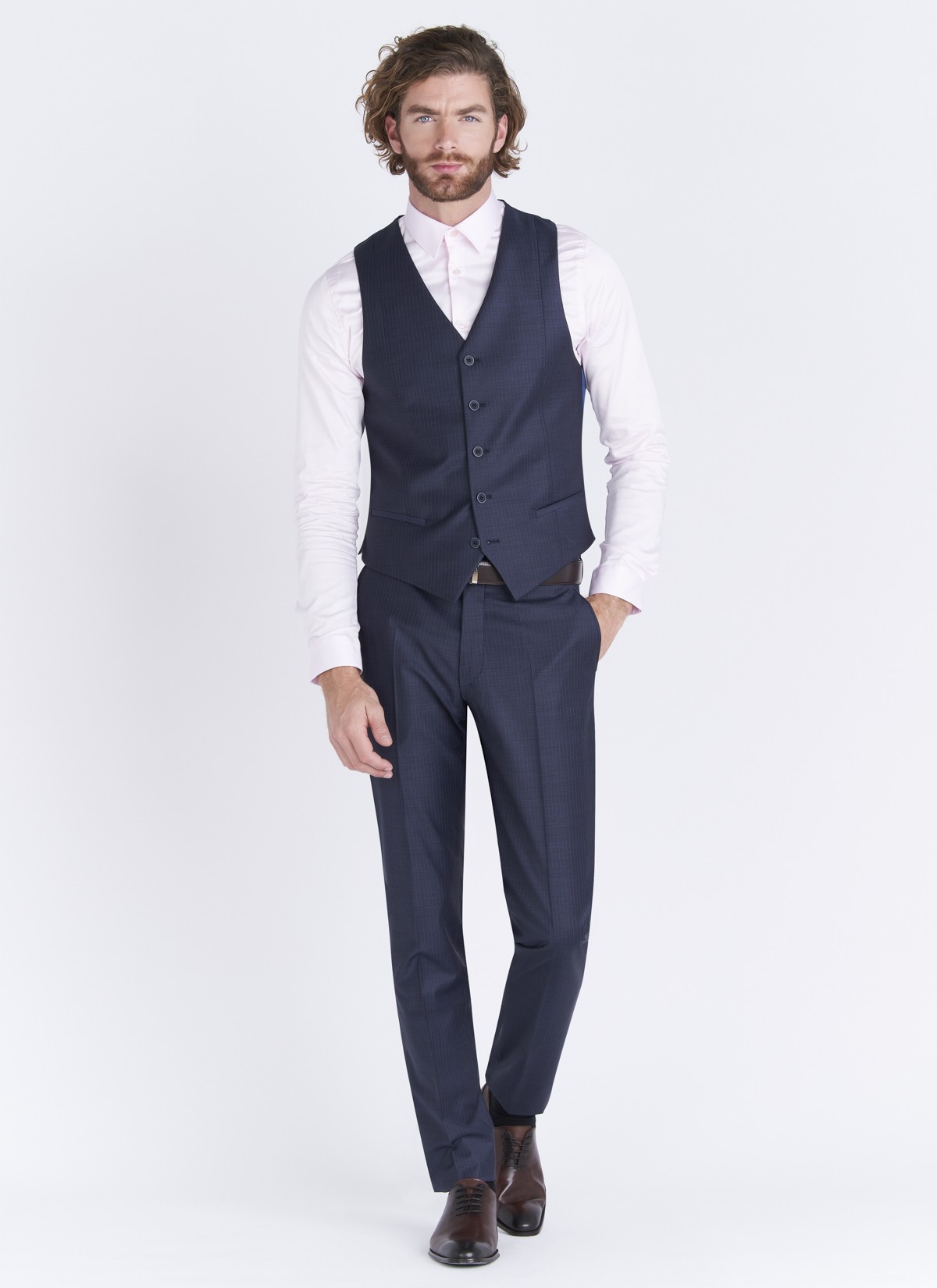 Gilet Slim fit Emmanuelle Khanh _ 88 - Bleu marine