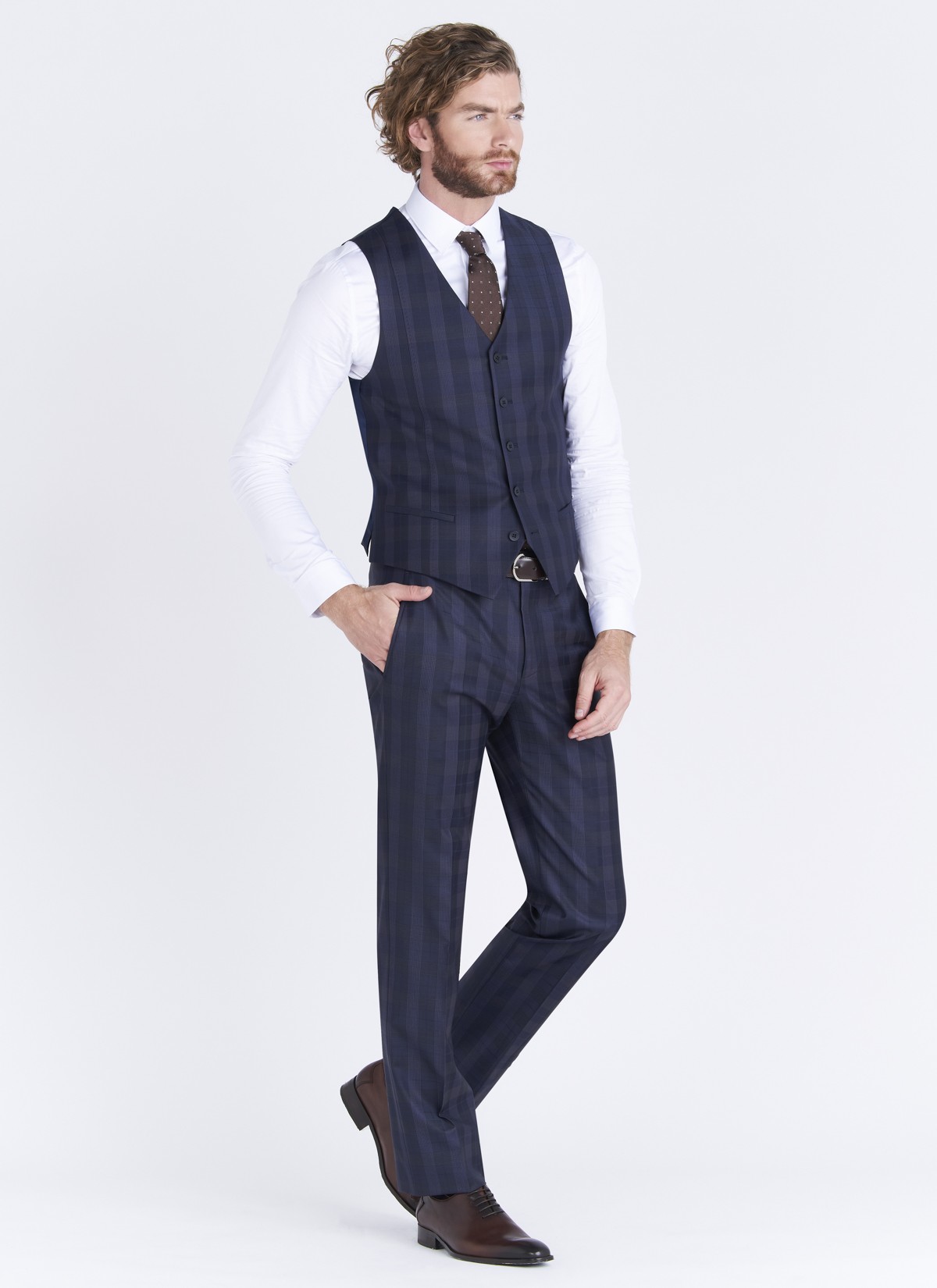 Gilet Slim fit Emmanuelle Khanh _ 88 - Bleu marine