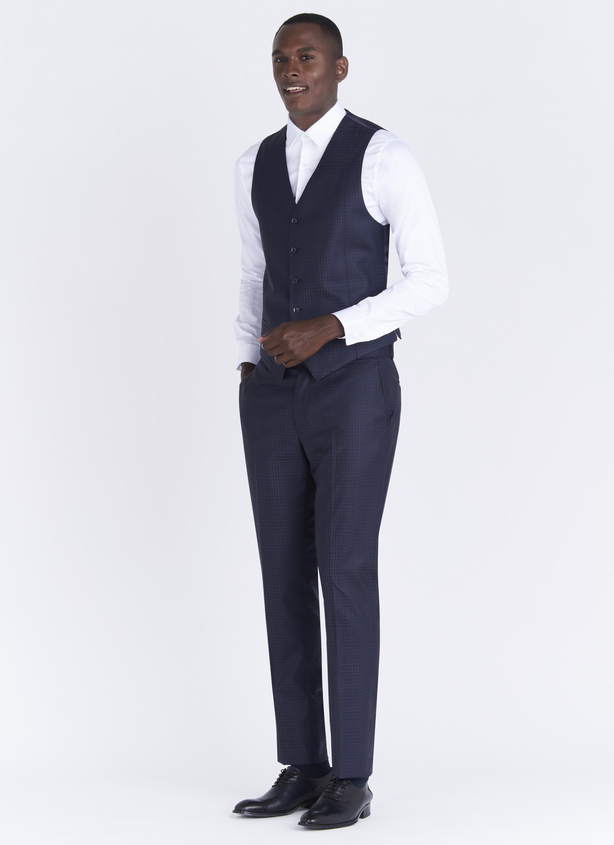 Gilet Slim fit Emmanuelle Khanh _ 88 - Bleu marine