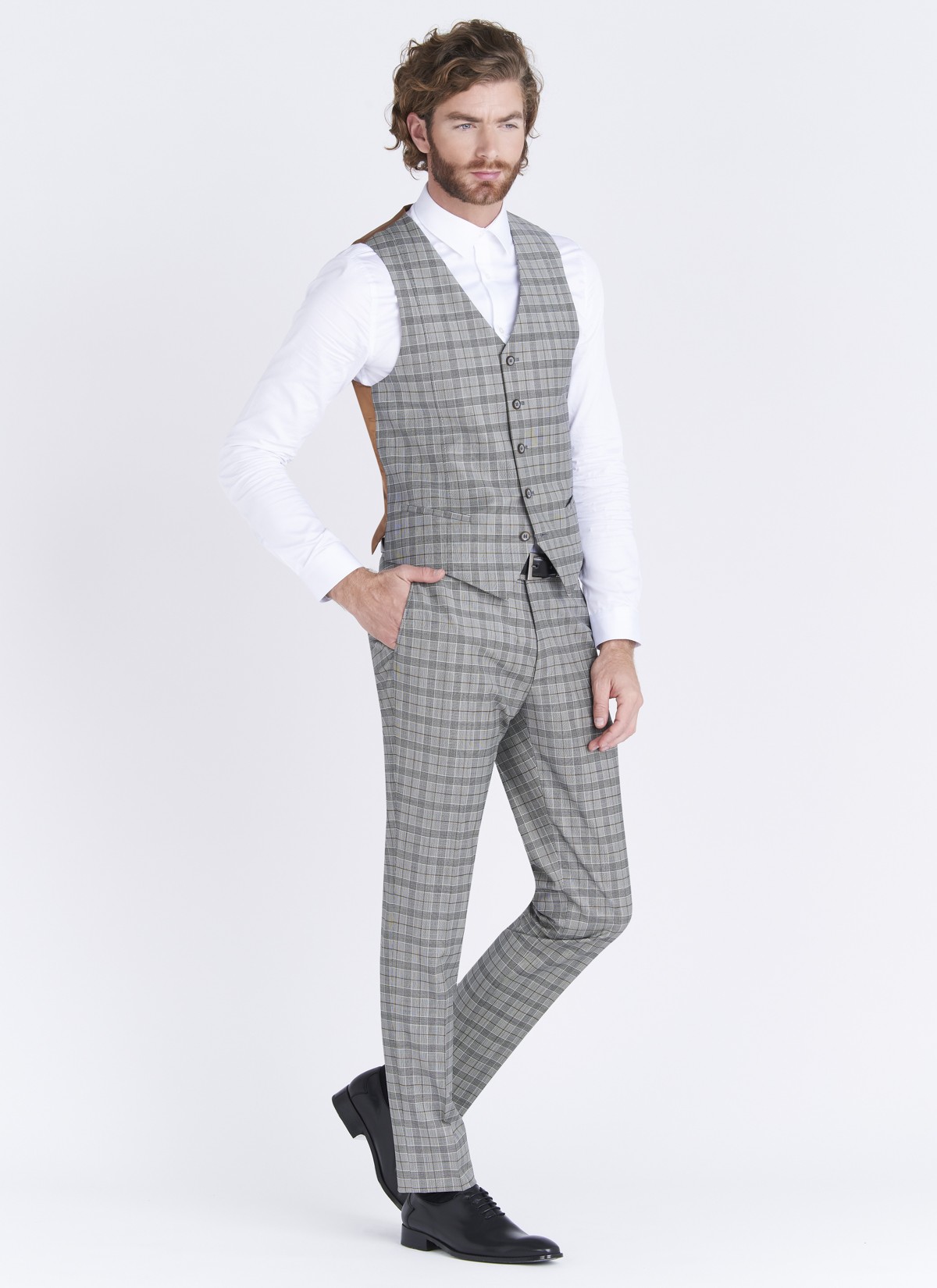 Gilet Slim fit Emmanuelle Khanh _ 21 - Gris perle