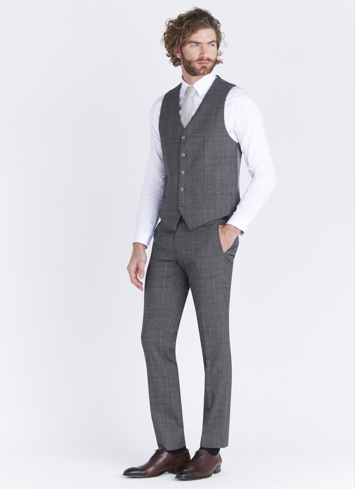 Gilet Slim fit Emmanuelle Khanh _ 23 - Gris foncé