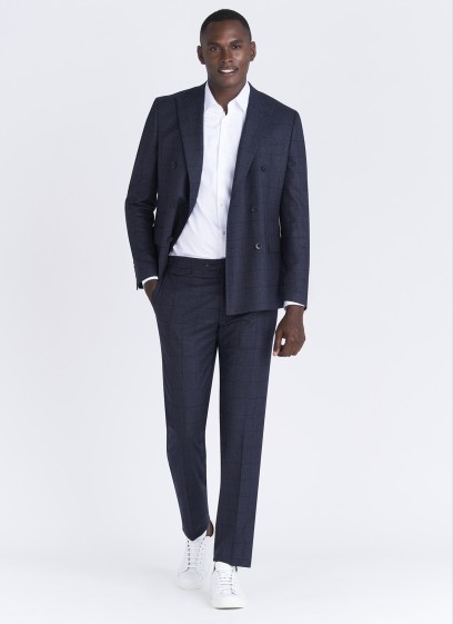 Pantalon slim fit Lanificio F.LLI Cerruti DAL 1881 _ 87 - Bleu pétrole