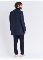 Manteau col cranté Emmanuelle Khanh _ 88 - Bleu marine