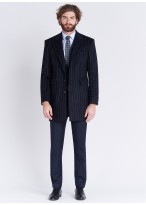 Manteau col pointe Emmanuelle Khanh 88 - Bleu marine