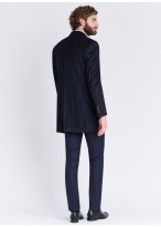 Manteau col pointe Emmanuelle Khanh 88 - Bleu marine