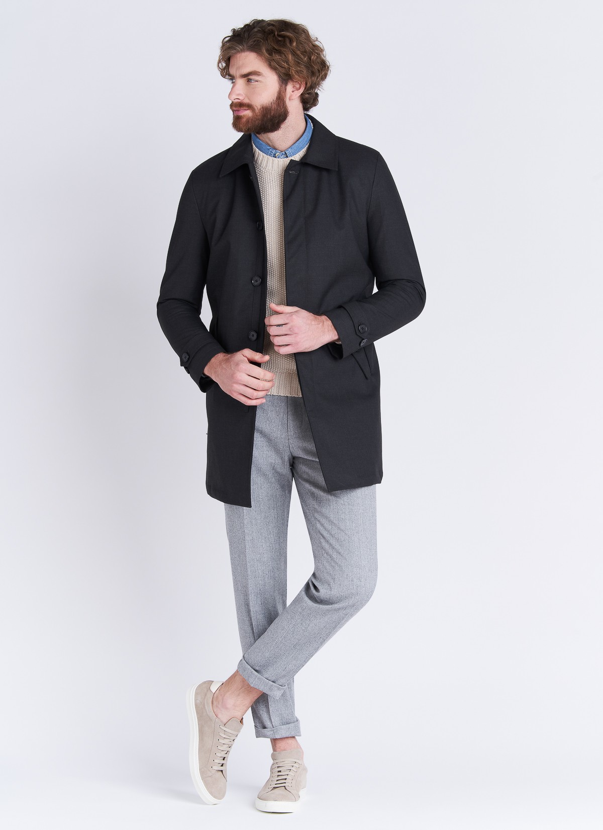 Imperméable Emmanuelle Khanh 23 - Gris foncé