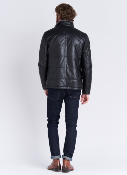 Veste en cuir Emmanuelle Khanh 01 - Noir