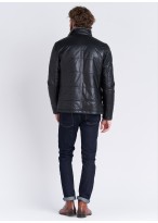 Veste en cuir Emmanuelle Khanh 01 - Noir