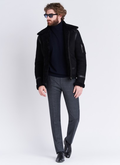 Bombardier en peau lainée Emmanuelle Khanh