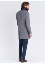 Manteau revers cranté Emmanuelle Khanh 22 - Gris moyen