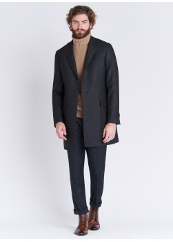 Manteau revers cranté Emmanuelle Khanh 24 - Gris anthracite