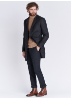 Manteau revers cranté Emmanuelle Khanh 24 - Gris anthracite