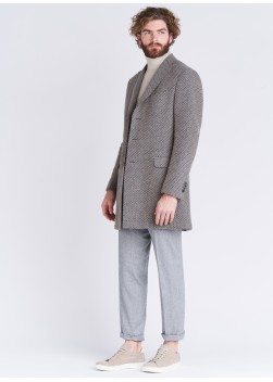Manteau Emmanuelle Khanh à motif fantaisie _ 21 - Gris perle
