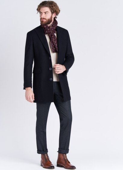 Manteau col pointe noir Emmannuelle Khanh _ 01 - Noir