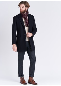 Manteau col pointe noir Emmannuelle Khanh _ 01 - Noir