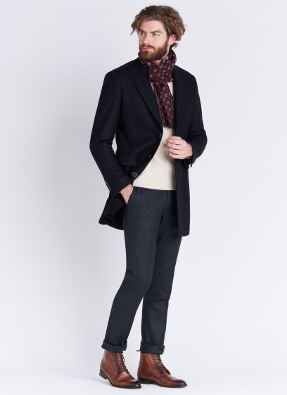 Manteau col pointe noir Emmannuelle Khanh _ 01 - Noir