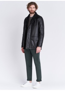 Manteau en cuir d'agneau Emmanuelle Khanh